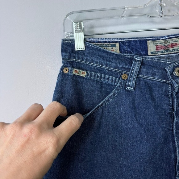 VTG EXP Express Jeans 90s High Waisted Mom Shorts Dark Wash Denim Juniors' 9/10 - Picture 2 of 12